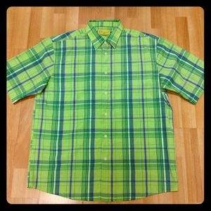 PJ Mark Green plaid Button-Up Shirt, Sz 2X